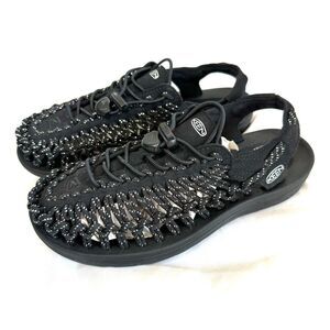 KEEN Women's Uneek Black Sparkles Two Cord Outdoor Water Hike Sandals Size 6.5